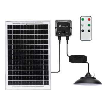 Aigostar - Lustre solaire LED avec capteur ED/70W/12V 6000 mAh 6500 K Ø 23,5 cm + télécommande