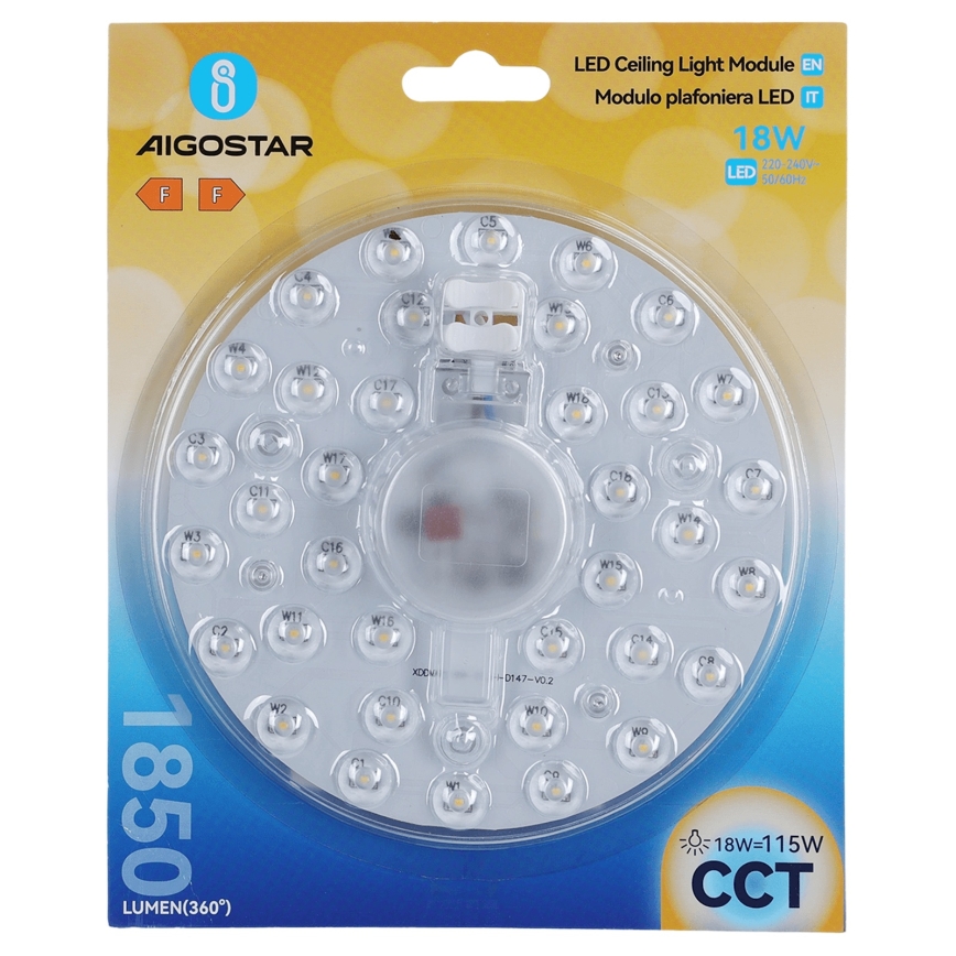 Aigostar - Magnetische LED-module LED/18W/230V 3000/4000/6500K