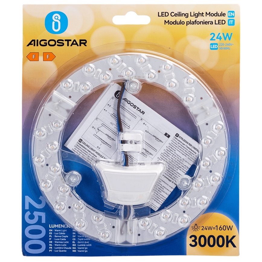 Aigostar - Magnetische LED-module LED/24W/230V 3000K