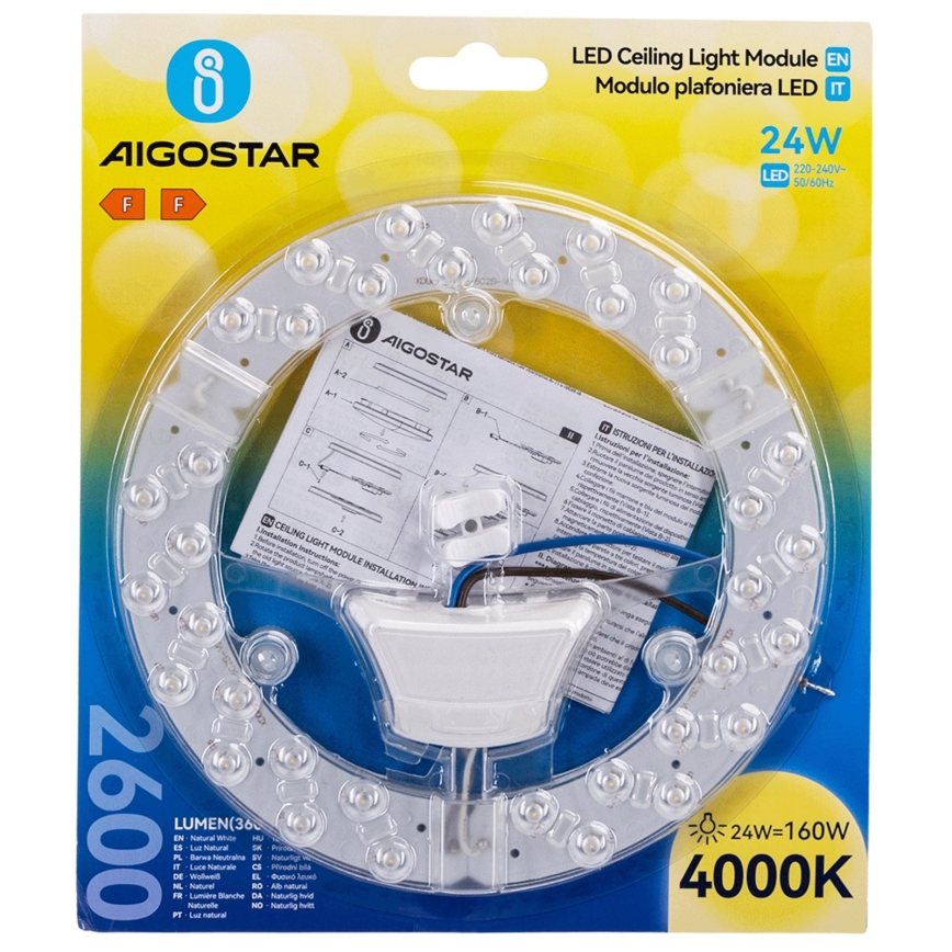 Aigostar - Module LED magnétique LED/24W/230V 4000K