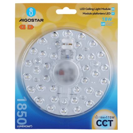 Aigostar - module magnétique LED/18W/230V 3000/4000/6500K