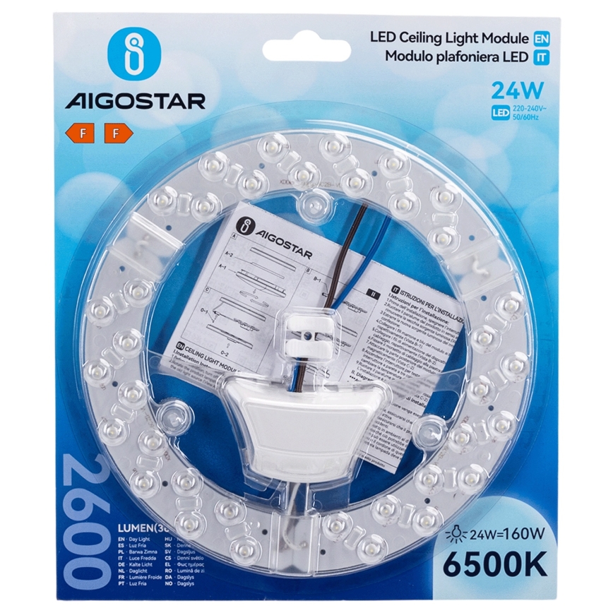 Aigostar - Module magnétique LED/24W/230V 6500K