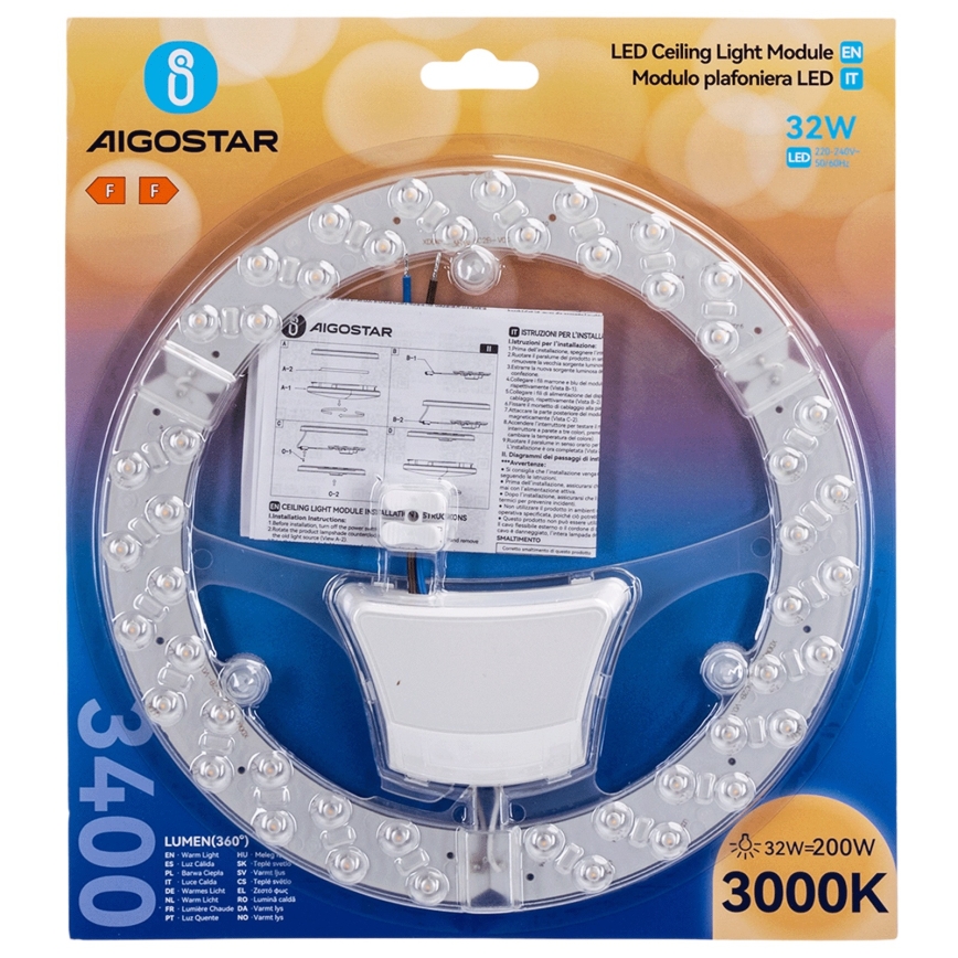 Aigostar - Module magnétique LED/32W/230V 3000K
