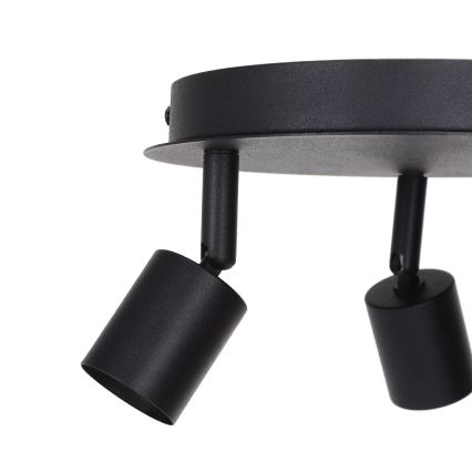 Aigostar - Opbouwspot 3xGU10/60W/230V zwart