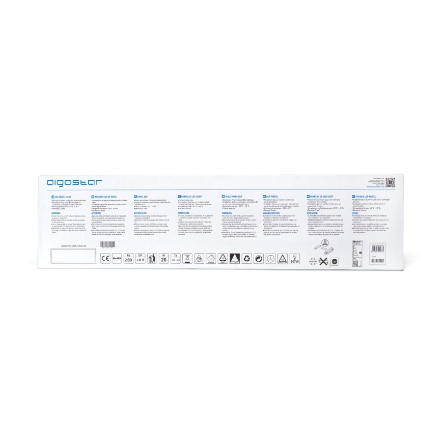 Aigostar - Panneau encastrable LED/50W/230V 6500K 120x30cm blanc