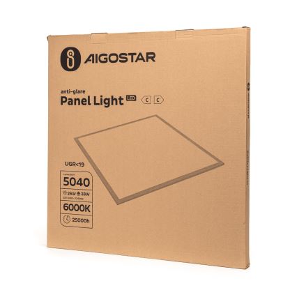 Aigostar - Panneau LED pour faux plafond LED/28W/230V Haute efficacité UGR19 6000K 59,5x59,5 cm