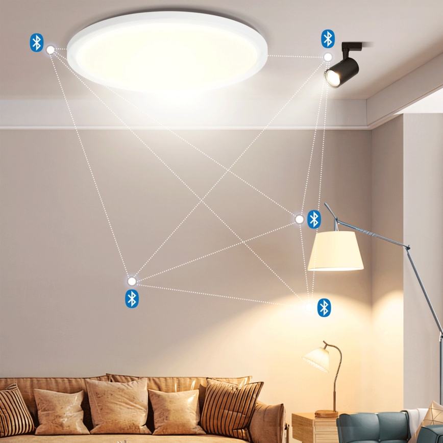 Aigostar - Plafonier RGBW à intensité variable MESH LED/24W/230V 3000-6500K blanc + Télécommande