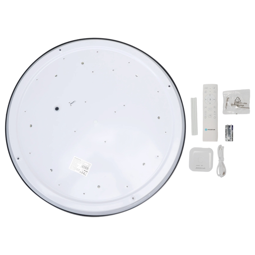 Aigostar - Plafonnier à intensité variable avec ventilateur MESH LED/40W/230V 2700-6500K noir + Télécommande