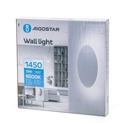 Aigostar - Plafonnier LED / 12 W / 230 V / 6500 K / Ø 25 cm