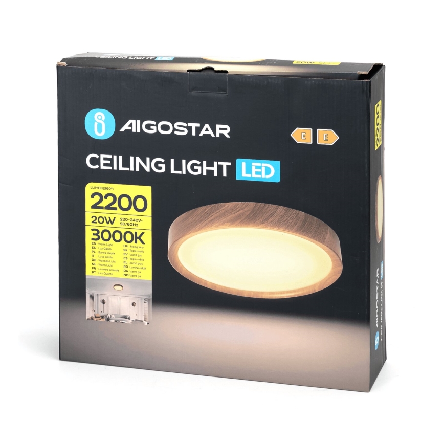 Aigostar - Plafonnier LED/20W/230V 3000K d. 33,7 cm