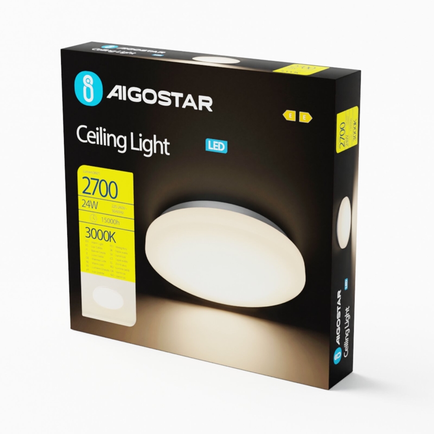 Aigostar - Plafonnier LED/24W/230V 3000K