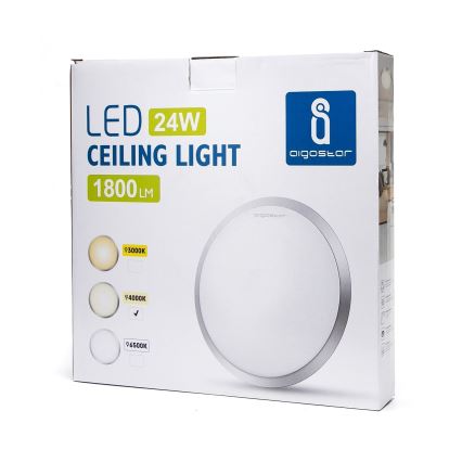 Aigostar - Plafonnier LED/24W/230V 4000K chrome mat