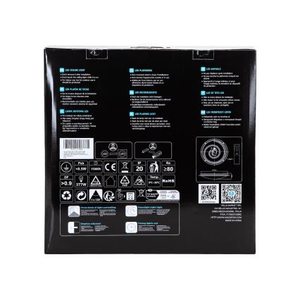 Aigostar - Plafonnier LED dimmable LED/60W/230V 2700-6500K Ø 52,7 cm chrome + télécommande