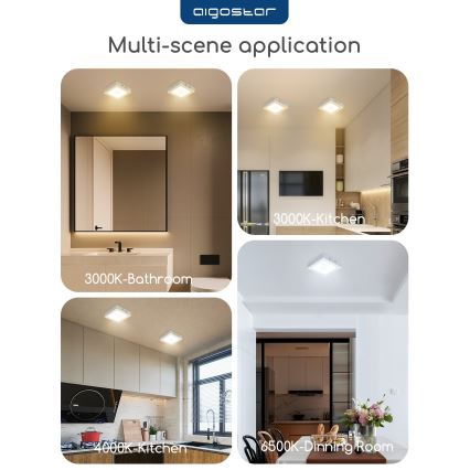 Aigostar - Plafonnier LED en saillie LED/18W/230V 3000K 22,6x22,6 cm blanc