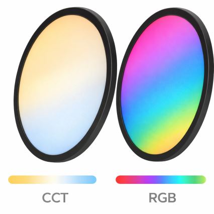 Aigostar - Plafonnier LED RGBW dimmable MESH LED/24W/230V 3000-6500K noir + télécommande