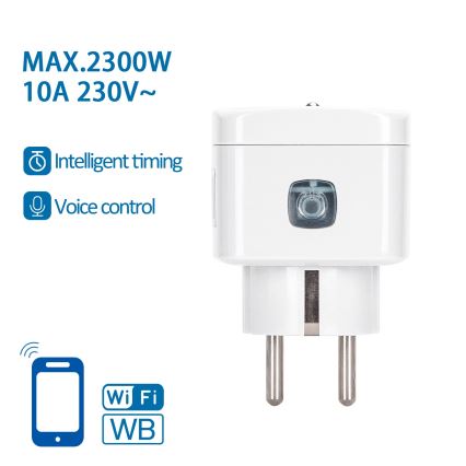 Aigostar - Prise connectée E 2300 W Wi-Fi Tuya