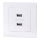 Aigostar - Prise d'alimentation USB avec cadre, 2 ports USB-A, blanche