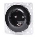 Aigostar - Prise domestique sans cadre SCHUKO 250V/16A noire
