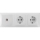 Aigostar - Prise Ethernet et 2 prises SCHUKO avec plaque blanche
