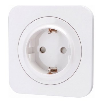 Aigostar - Prise murale SCHUKO 250 V/16 A avec cadre, blanche