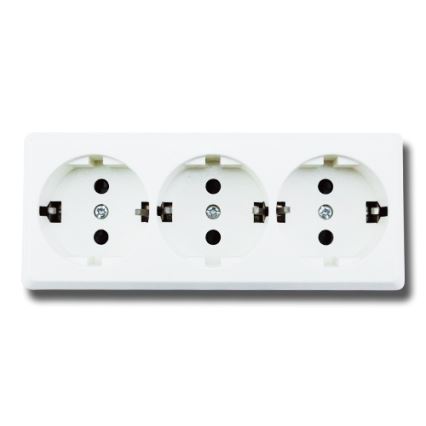 Aigostar - Prise murale triple SCHUKO 250 V / 16 A