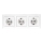 Aigostar - Prise triple murale pour usage domestique avec cadre SCHUKO 230 V, blanche