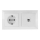 Aigostar - prises Ethernet et SCHUKO avec cadre, blanches