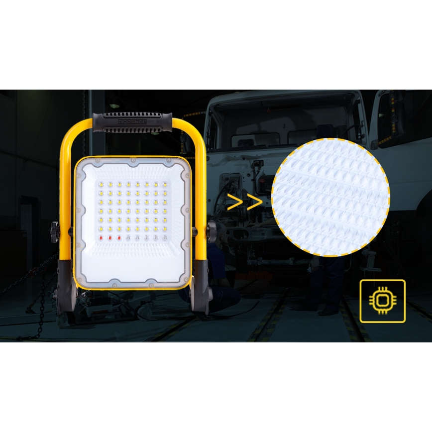 Aigostar - Projecteur à intensité variable LED/100W/5V 6500K IP65 1500mAh