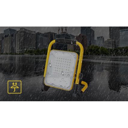 Aigostar - Projecteur à intensité variable rechargeable LED/100W/5V 6500K IP65 1500mAh