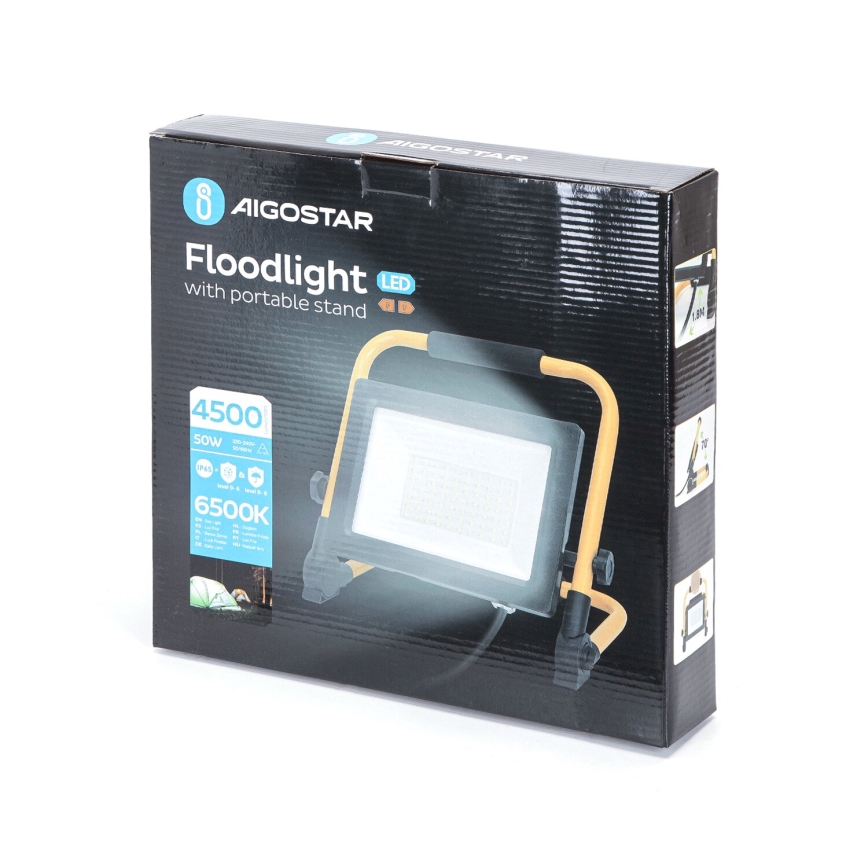 Aigostar - Projecteur avec support LED/50W/230V 6500K IP65