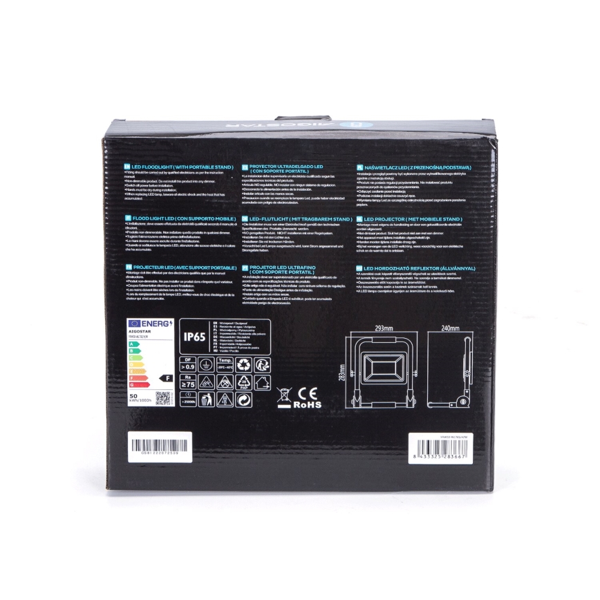 Aigostar - Projecteur avec support LED/50W/230V 6500K IP65
