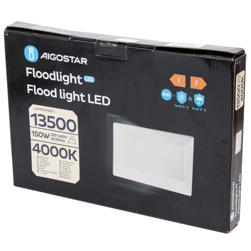 Aigostar - Projecteur LED/150W/230V 4000K IP65 noir