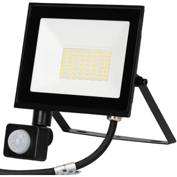 Aigostar - Projecteur LED 30W avec détecteur, 230V, 6500K, IP65