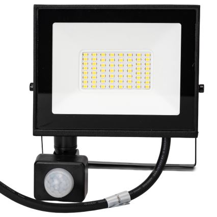Aigostar - Projecteur LED 30W avec détecteur, 230V, 6500K, IP65