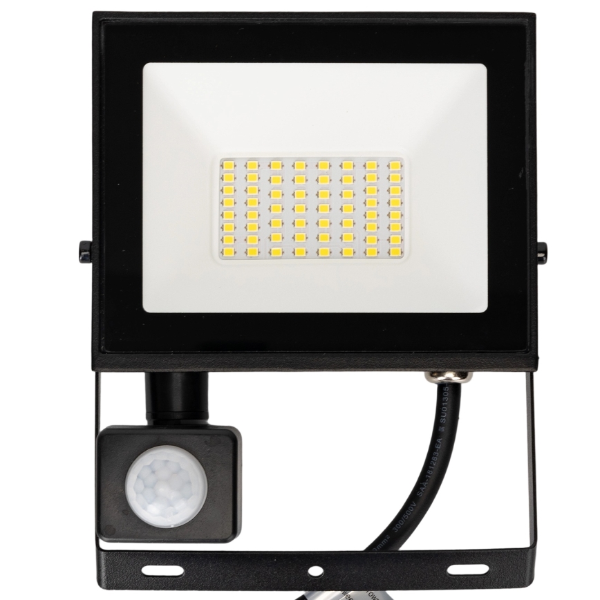 Aigostar - Projecteur LED 30W avec détecteur, 230V, 6500K, IP65