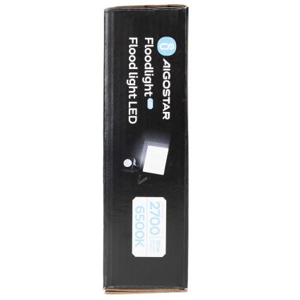 Aigostar - Projecteur LED 30W avec détecteur, 230V, 6500K, IP65