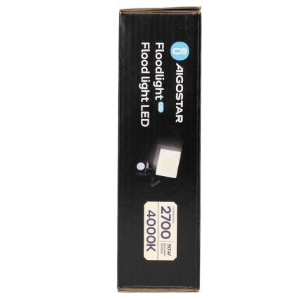 Aigostar - Projecteur LED avec détecteur LED/30W/230V 4000K IP65
