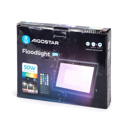 Aigostar - Projecteur LED RGB LED/50W/230V IP65 + télécommande