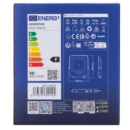 Aigostar - Projecteur RGBW à intensité variable MESH Smart LED/30W/230V 6500K IP65 + télécommande