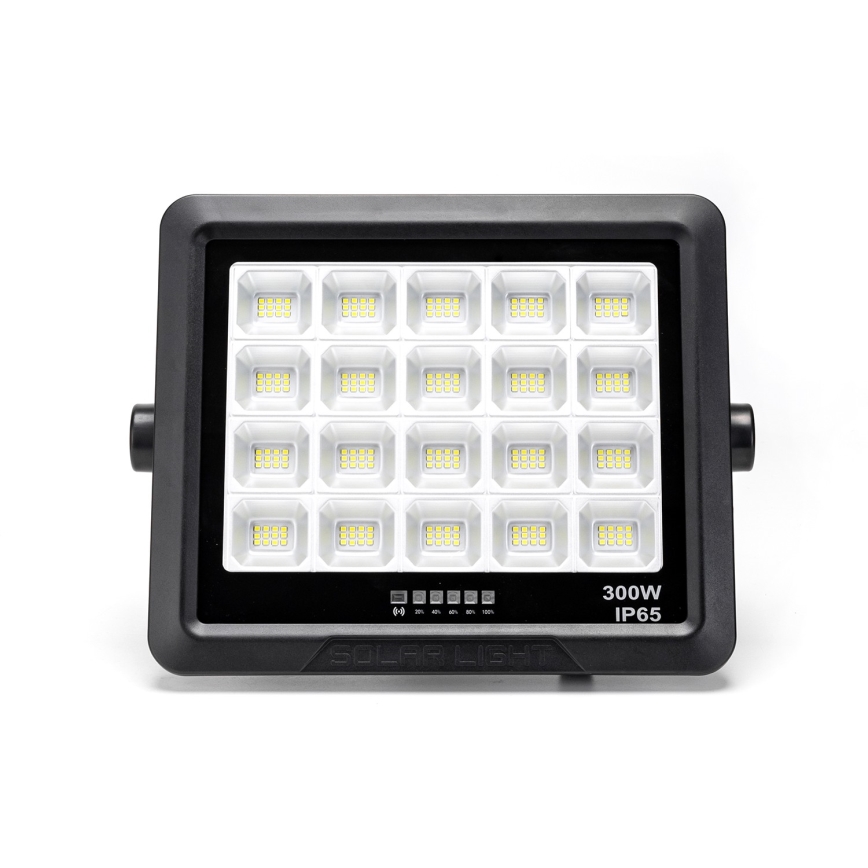 Aigostar - Projecteur solaire à intensité variable LED/300W/3,4V IP65 20000 mAh + Télécommande