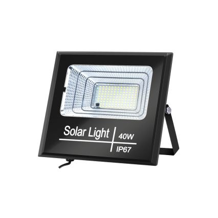 Aigostar - Projecteur solaire à intensité variable LED/40W/3,2V IP67 2000 mAh + Télécommande