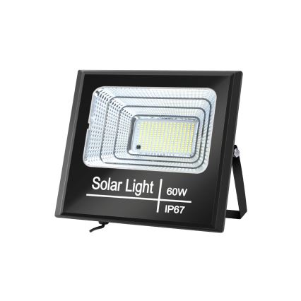 Aigostar - Projecteur solaire à intensité variable LED/60W/3,2V 2000 mAh IP67 + Télécommande