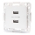 Aigostar - randloos USB-oplaadstopcontact, 2x USB-A, wit