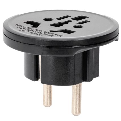 Aigostar - Reisadapter voor EU, zwart