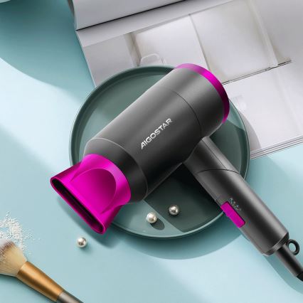 Aigostar - Reisföhn 1800W/230V paars/zwart