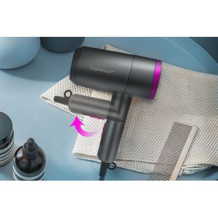 Aigostar - Reisföhn 1800W/230V paars/zwart