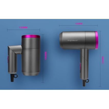 Aigostar - Reisföhn 1800W/230V paars/zwart