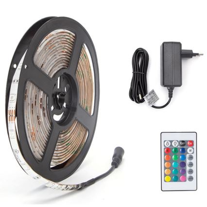 Aigostar - Ruban à intensité variable d'extérieur LED RGB 5m LED/24W/12/230V IP65 + Télécommande