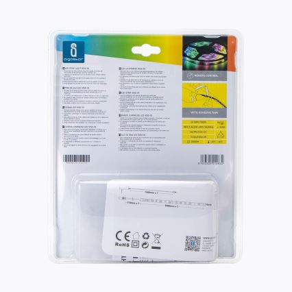 Aigostar - Ruban à intensité variable d'extérieur LED RGB 5m LED/24W/12/230V IP65 + Télécommande