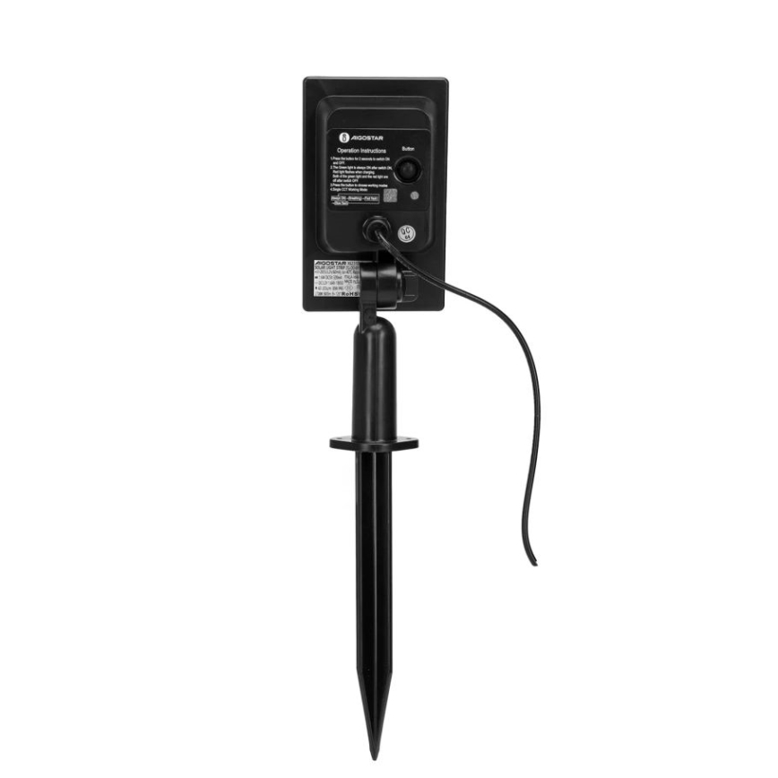 Aigostar - Ruban solaire à intensité variable LED/1,6W/3,2V 3 m 2700K IP65 + télécommande
